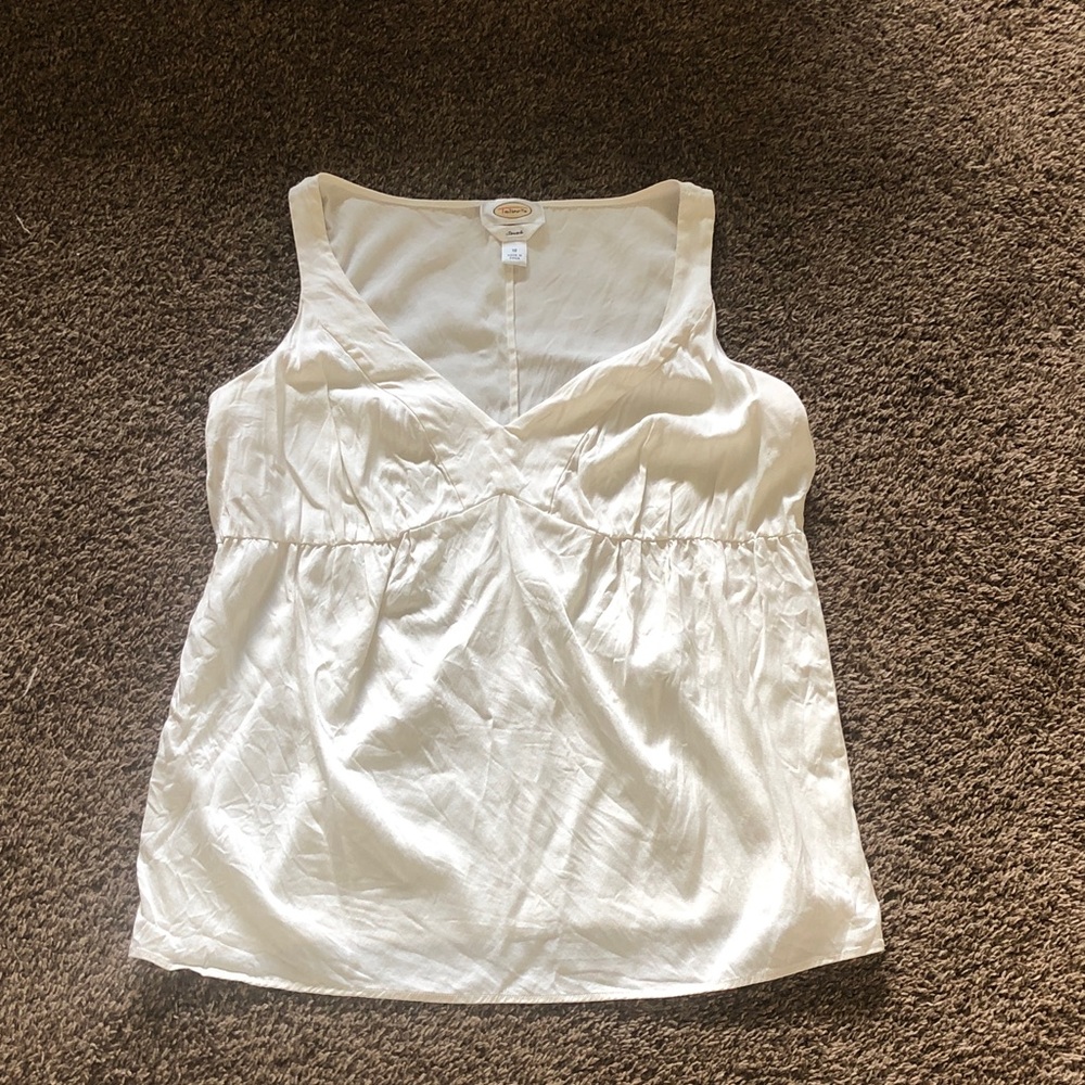 Talbots Silk Cream V-Neck Sleeveless Camisole